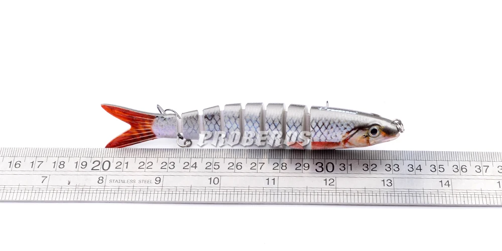 6 шт./лот 8 секций рыболовные приманки 0 75 унц. 19 г/13 28 см 5 23 &quotSwimbait # крюк снасти