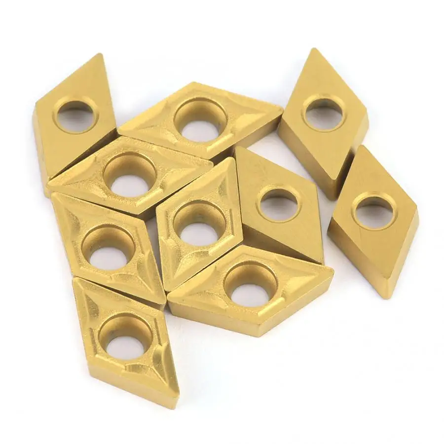 10 шт. твердосплавное вставное лезвие DCMT070204 US735 DCMT21.51 CNC Карбид с покрытием