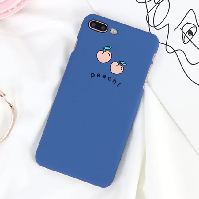 Многоцветный Жесткий матовый чехол для телефона из поликарбоната для iphone XS Max XR X 7 6 6S 8 Plus, Модный милый мультяшный чехол с фруктовым персиком - Цвет: Многоцветный