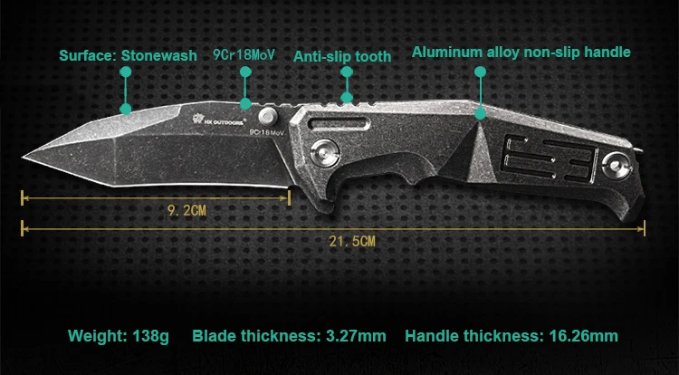 HX уличные ножи E3 складной нож 9CR18Mov D2 клинок тактический кемпинг выживание боевые
