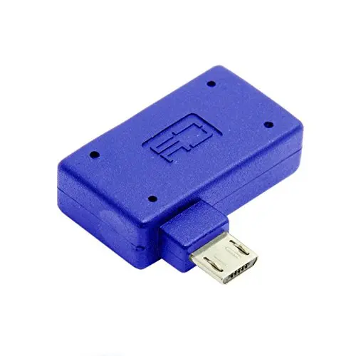 Слева под углом 90 градусов микро USB OTG HOST флэш-диск адаптер с микро-Мощность для