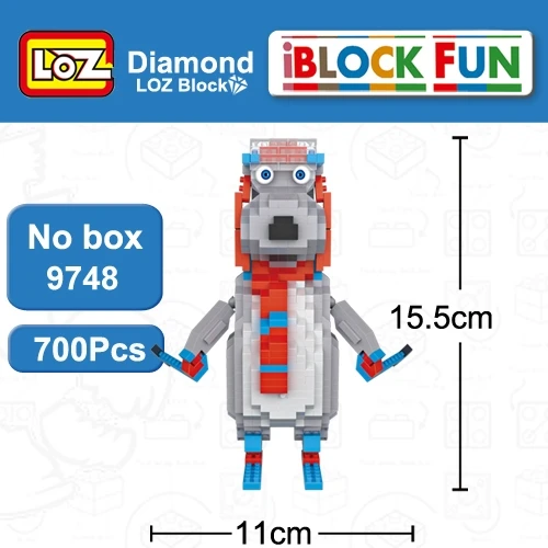 LOZ Building Blocks Toy Arale Dr Slump Action Figure Toy Diamond Model Toys 700Pcs Gift For Age Children 14+ Offical Authorized - Цвет: LOZ 9748 no box