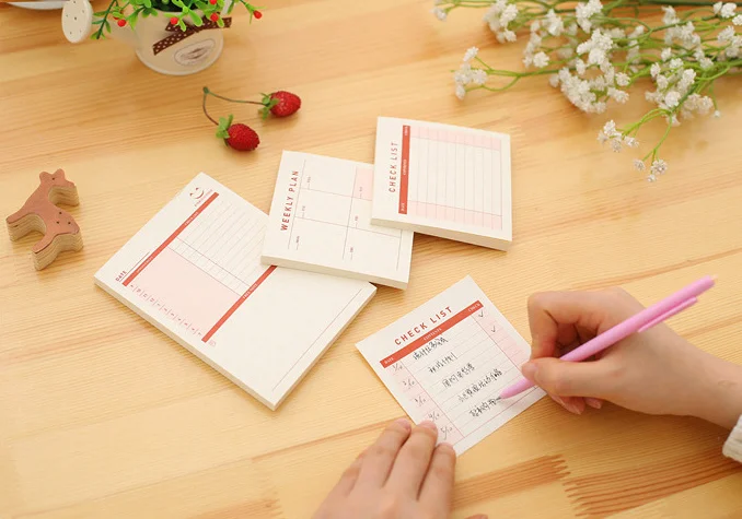 Настольный Еженедельный переписной лист клейкие заметки планировщик карманный