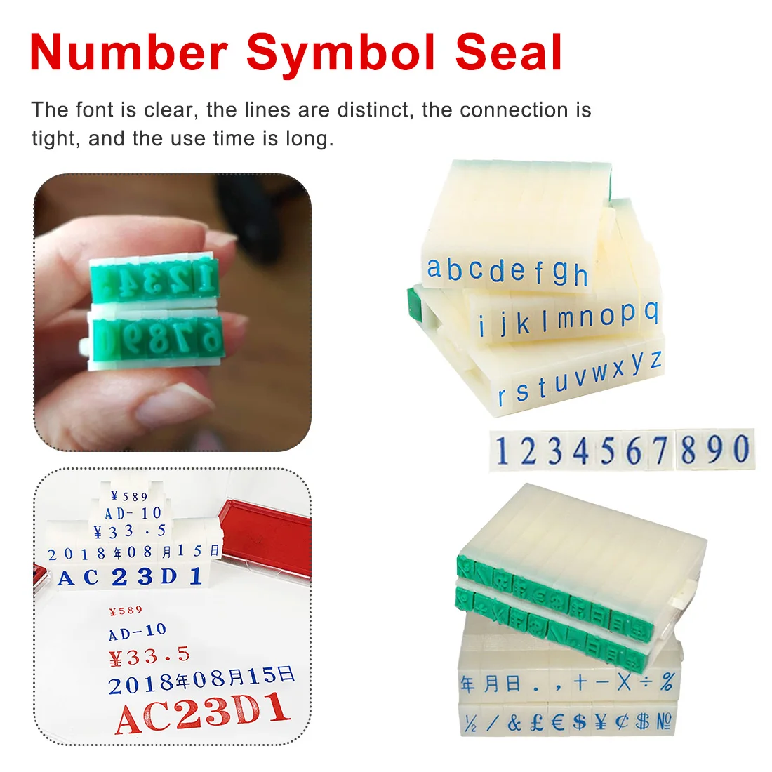 

Diary Ablum Wedding Letter Alphabet Stamp DIY Paper Work Digital Number Symbol Seal Chapter Combination Ink Print
