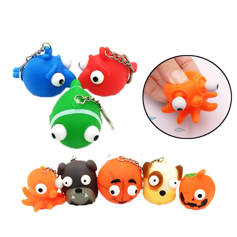 Забавные игрушки брелоки в виде животных мягкий клей разминающий резиновый