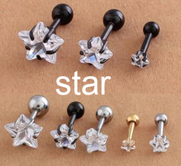 2 шт. золотистые/Серебристые/черные хирургические серьги гвоздики из нержавеющей