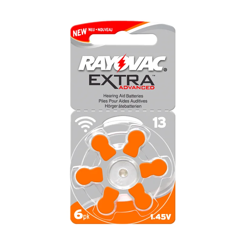 RAYOVAC дополнительные 6 шт. цинковые Аккумуляторы для слухового аппарата 13 A13 P13 PR48 батареи для BTE ITE Слуховые аппараты