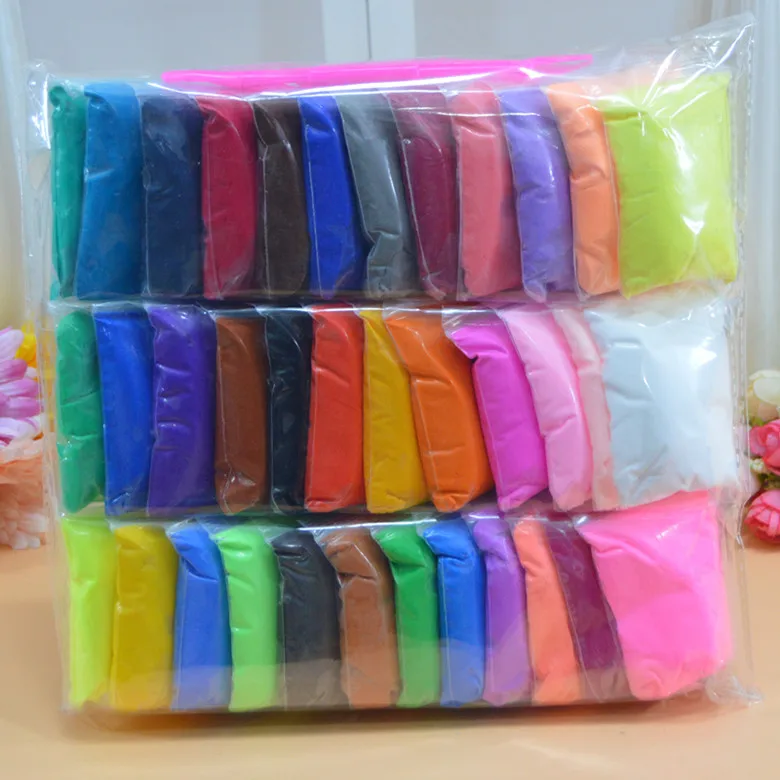 Новые слизи 12/24/36 Цвета мягкие Творческий Playdough для детей Обучающие Полимерная глина игрушки светильник глина, умный Пластилин игрушка в подарок - Цвет: 36 Colors