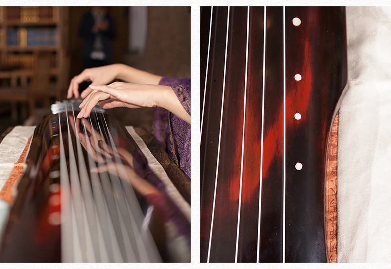 Cinnabar guqin fu xi Тип Lyre китайские 7 струн старинный зистер музыкальные инструменты