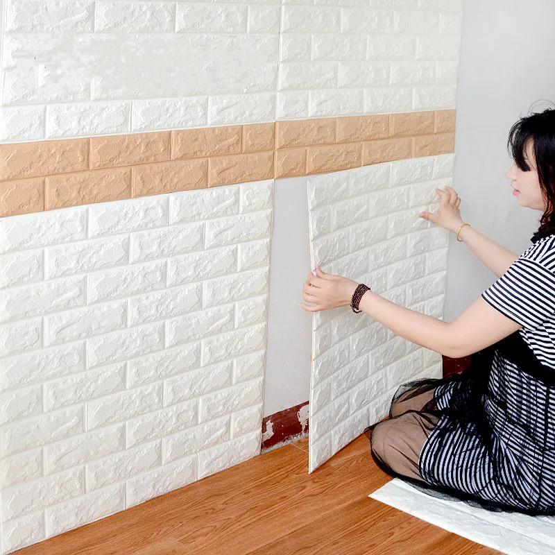 77 см x 70 пенополиэтиленовая 3D настенная наклейка s DIY настенный декор кирпич для