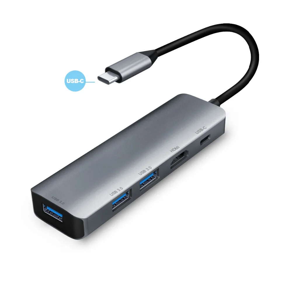 USB C к HDMI адаптер 4K @ 30 Гц выход док Мощность доставки 60 W с 3 x 0 модуль