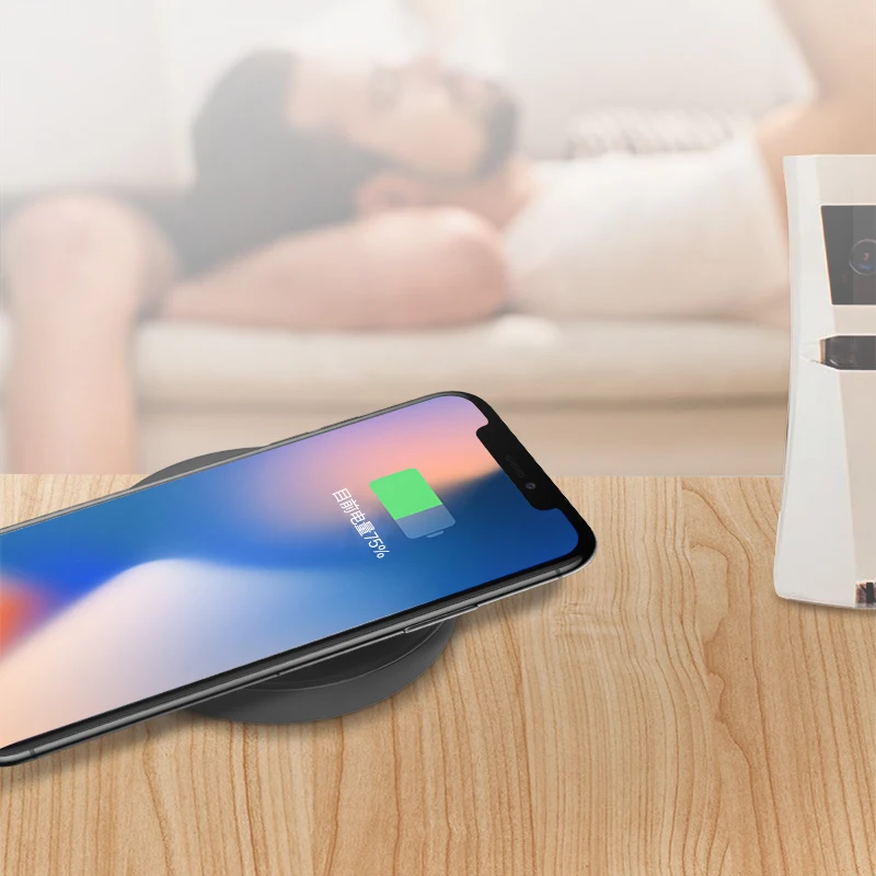 Беспроводное зарядное устройство TOTU Qi для iPhone X 8 Plus мини светодиодная