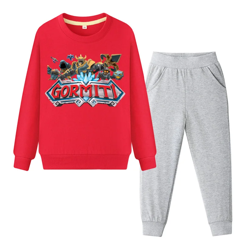 Child Pullover Coat+Pant Suit For Kids Clothing Sets Boys Gormiti Game Clothes Set Girls Pink Sports Tracksuits Baby 2019 WL105 | Детская
