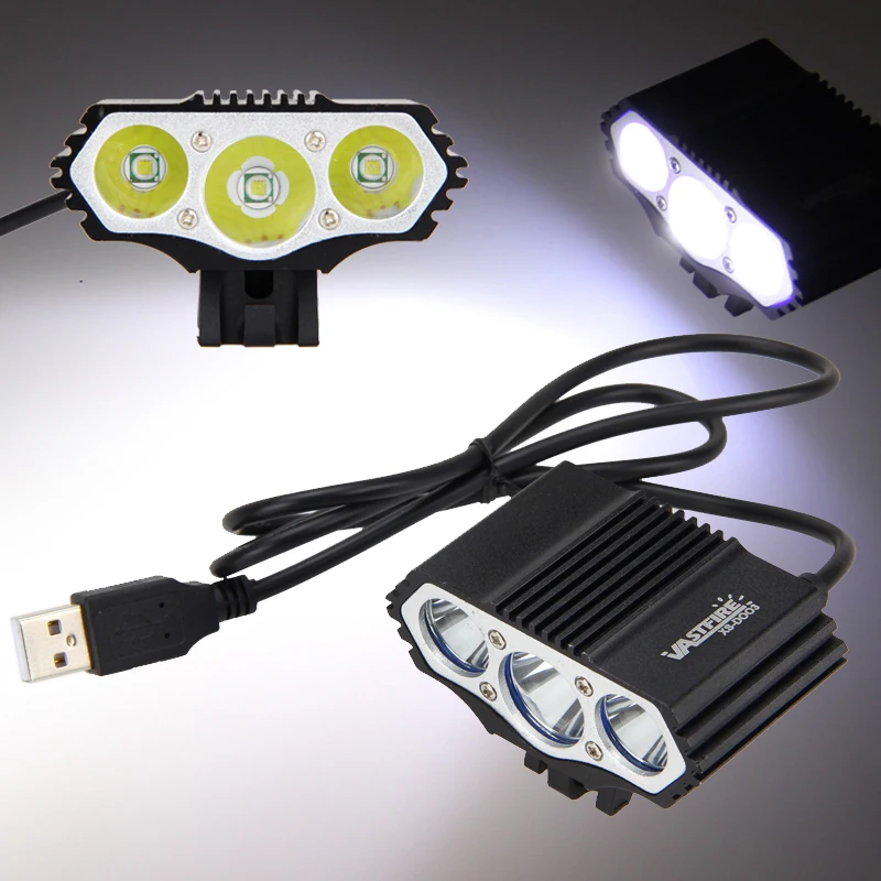 3 светодиодный ных лампы 1500 лм велосипесветильник фонарь с внешним аккумулятором