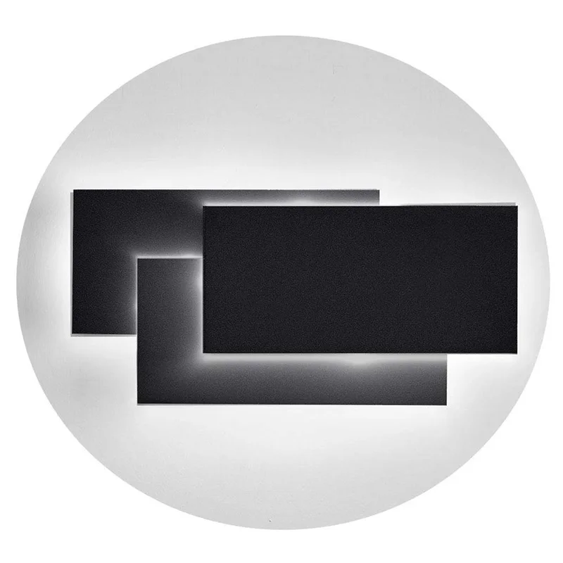 Square black 12 Вт светодиодный настенный светильник в современном стиле, настенный светильник для спальни, гостиной, лестницы, коридора, светильник ing - Цвет абажура: Square black
