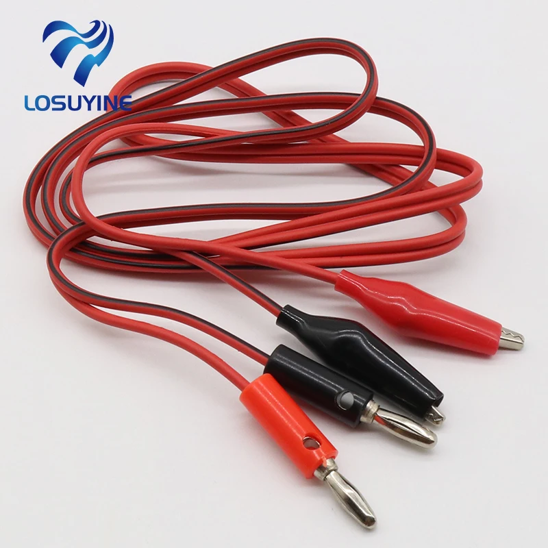 

LOSUYINE 4mm Штепсель-зажим крокодил для зонда 1м