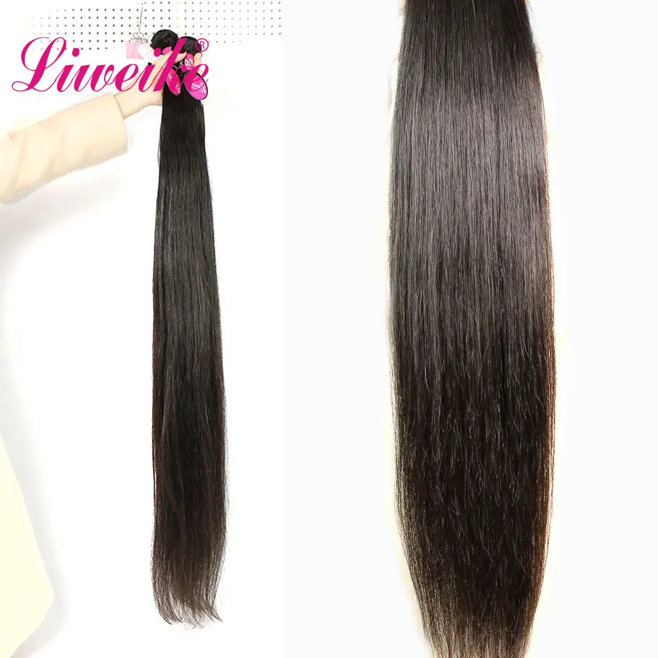 Прямые волосы Liweike 10 32 34 36 дюймов пряди разной длины наращивание волос Remy