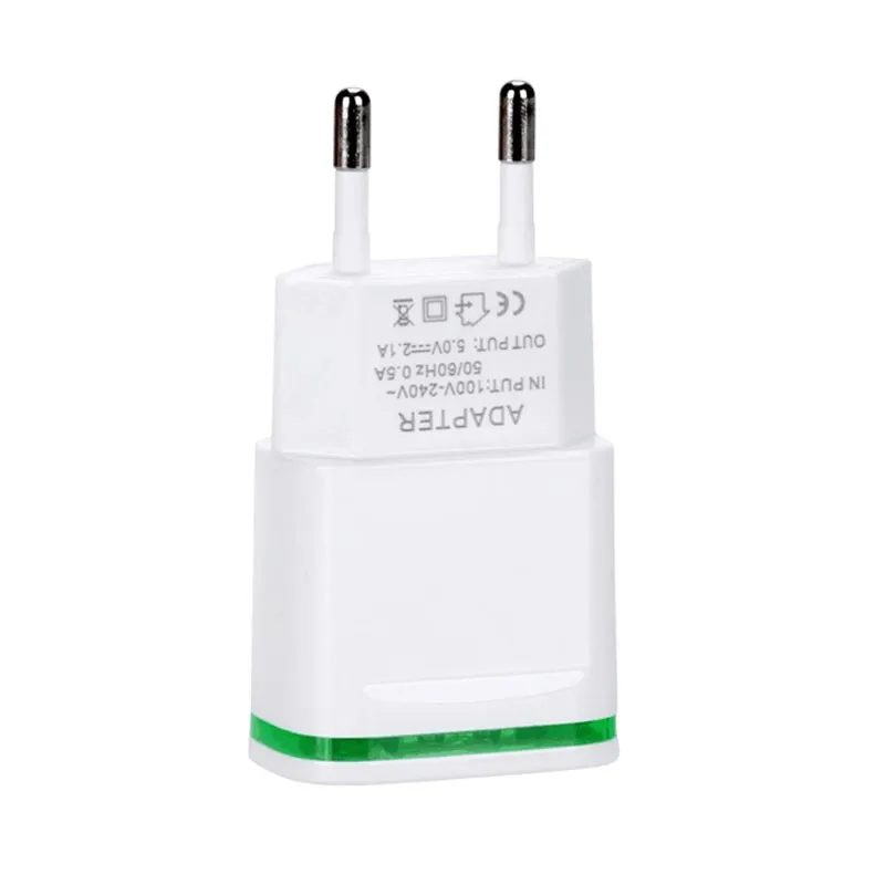 Настенное зарядное устройство с двумя USB портами 5 В 2 1 А|Зарядные устройства для