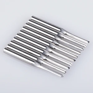 10 шт. 3,175x2x12 мм двухканальные фрезы с прямым слотом, фрезерные Фрезы с ЧПУ, дерево, МДФ-фрезерование