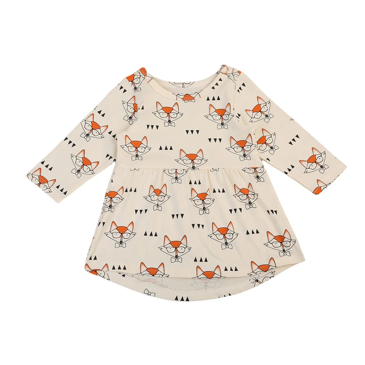 Pudcoco 2017 милое платье для маленьких девочек принцессы очки лиса вечерние платья