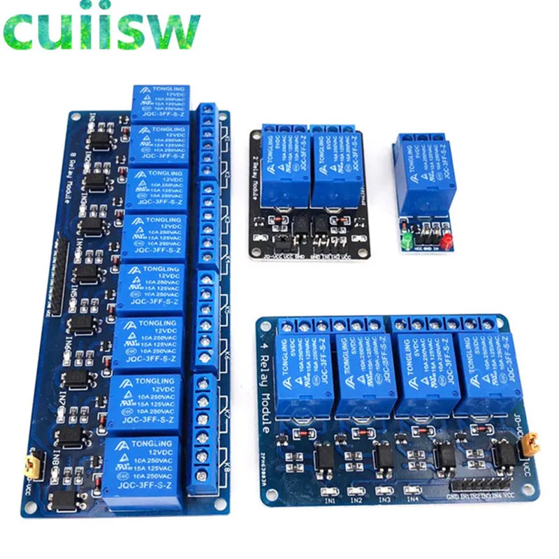 

DC 5V Relay Module with Optocoupler Low Level Trigger Expansion Board for relay module for arduino 1 2 4 8 CH