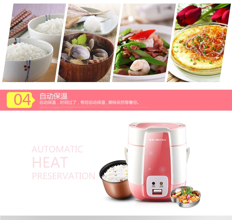 Mini Electric Rice Cooker 1.2L 220V Small Student Maker Machine 1-2 People Steamer Boiler | Бытовая техника