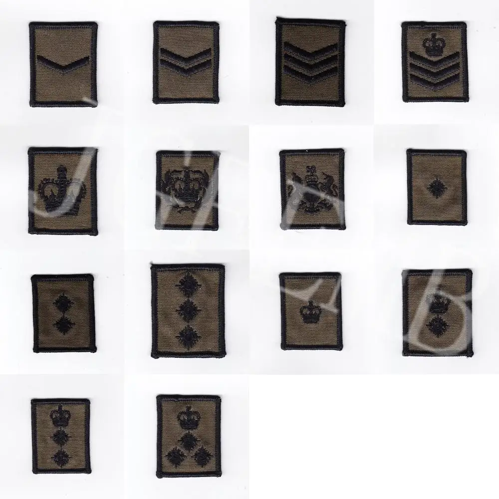 

Green British Army MTP Rank Embroidery patch