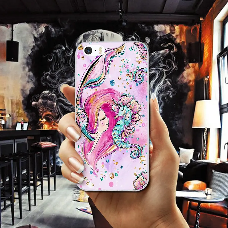 Мягкие силиконовые чехлы для мобильных телефонов из ТПУ Fantasy animals Baby Unicorns iphone 7 6 S 8