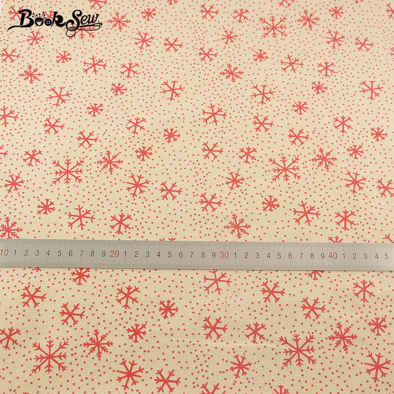 Домашний текстиль booksew хлопковая льняная ткань снежный цветок стиль швейный