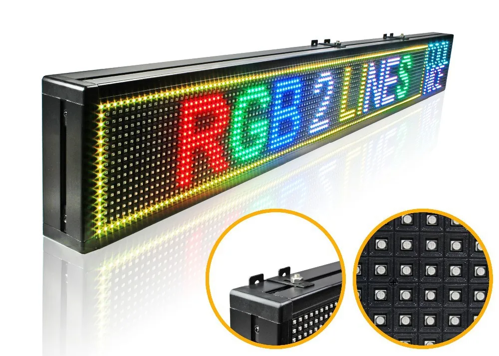 49x6 дюймов LED Дисплей доска закрытый программируемый прокрутку сообщение привело знак для Бизнес и хранить-rgb полный цвет сообщение
