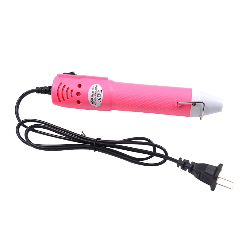 150W Pink 220V DIY с помощью Тепловая пушка электрическая Мощность инструмент горячего воздуха 150/300W Температура пистолет с поддерживающим сиденьем термоусадочный Пластик Тепловая пушка - Цвет: 150W Pink