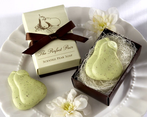 Factory Fast Delivery Wedding Favor The "Perfect Pair" Pear Scented Soap Favors Party Decoration And Baby Show Wholesale | Дом и сад