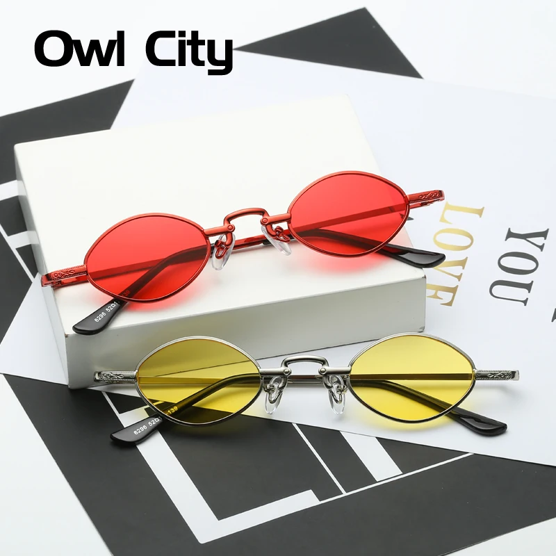 Овальные Солнцезащитные очки Owl City женские винтажные маленькие солнцезащитные