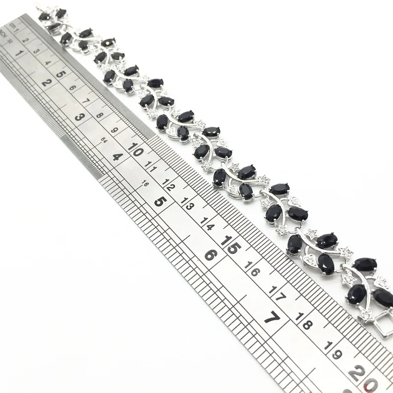 

Fashion flower zircon bracelets high quality CZ AAA Cubic Black Zirconia bracelets for women free shipping