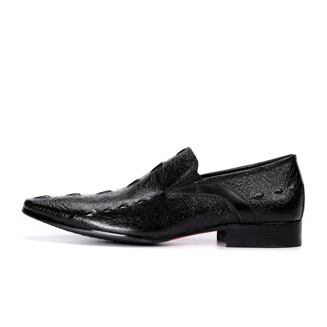 Men Genuine Leather Dress Shoes Oxfords Brogue Derby Cowhide Slip-on Pig Inner Pointed Toe Wedding Business 2019 | Обувь