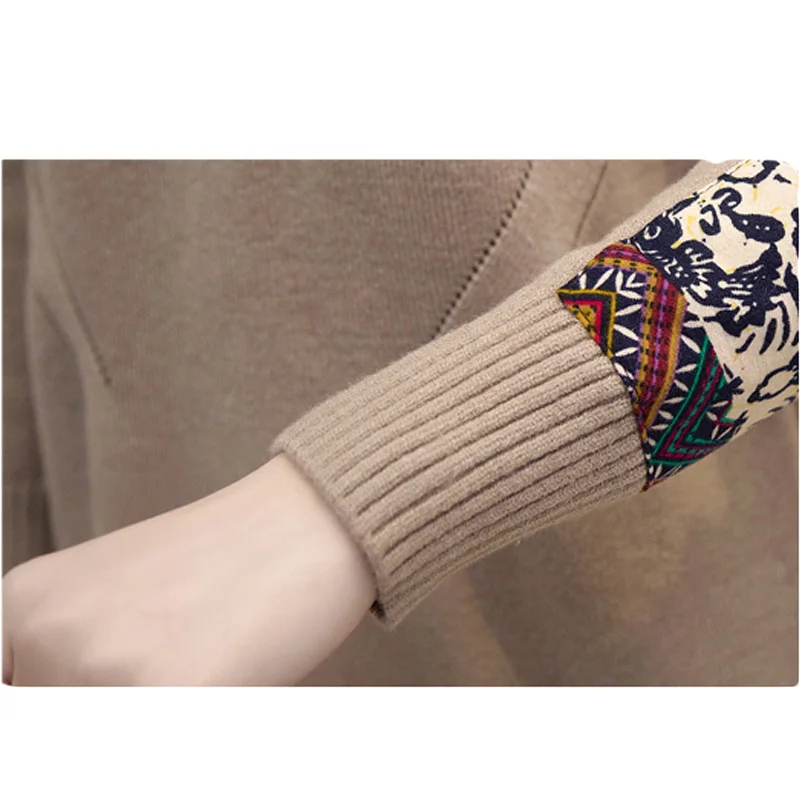 Женское трикотажное платье свитер повседневное свободное в Корейском стиле с