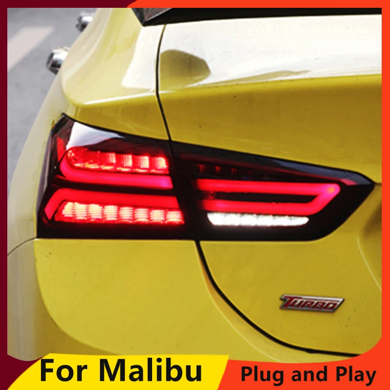 KOWELL автомобильный Стайлинг для Chevrolet NEW Malibu задние фонари светодиодные задние фары drl+ сигнал+ тормоз+ обратный стример сигнал поворота