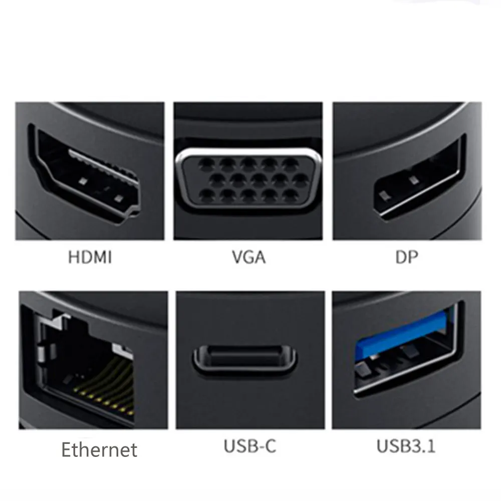 Оригинальный Для Dell DA300 концентратор USB Type C к HDMI VGA Ethernet адаптер док станция