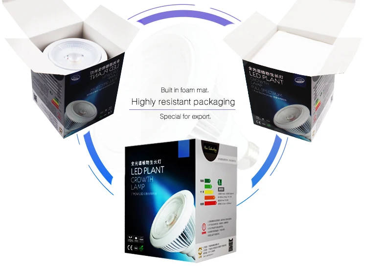 POVI Полноспектральная светодиодная лампа растения 18 Вт E27 для гидропонных систем цветочных растений в помещении на переменном токе.