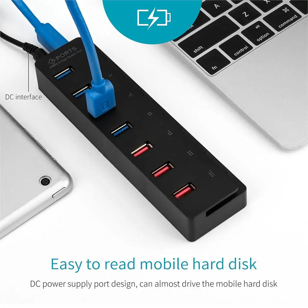 Док станция USB 3 0 4 Порты USB3.0 Зарядное устройство с выходом 5V 5A Мощность адаптер