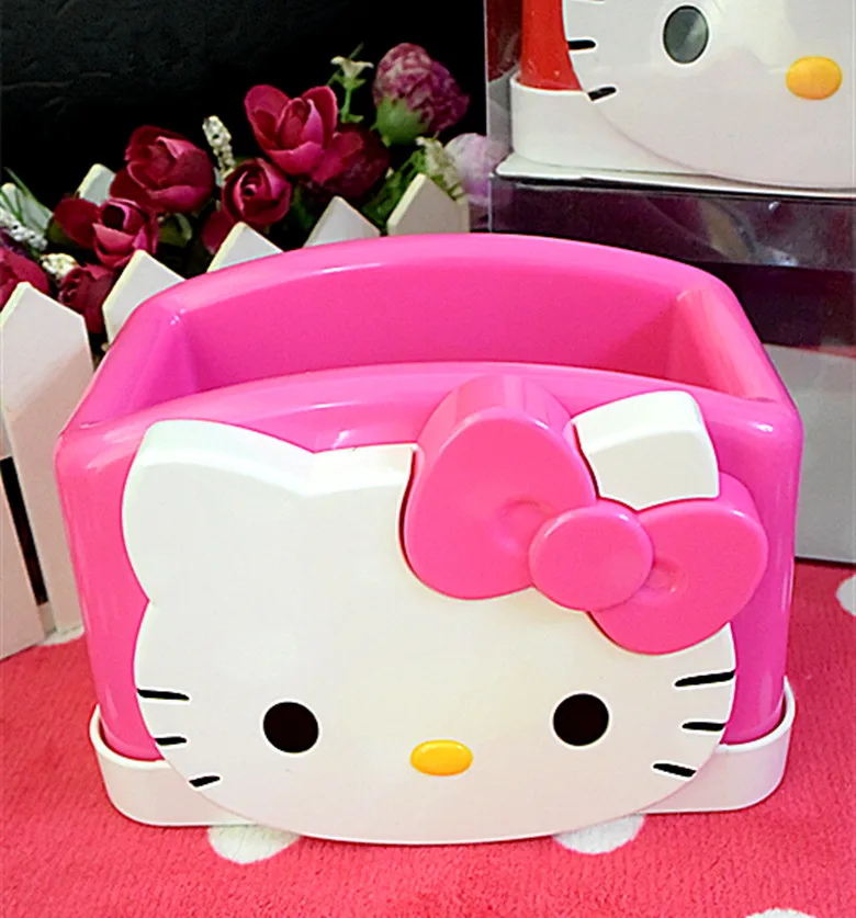 Hello kitty канцелярская настольная коробка подставка держатель Чехол ручка контейнер ремесло LKT9406