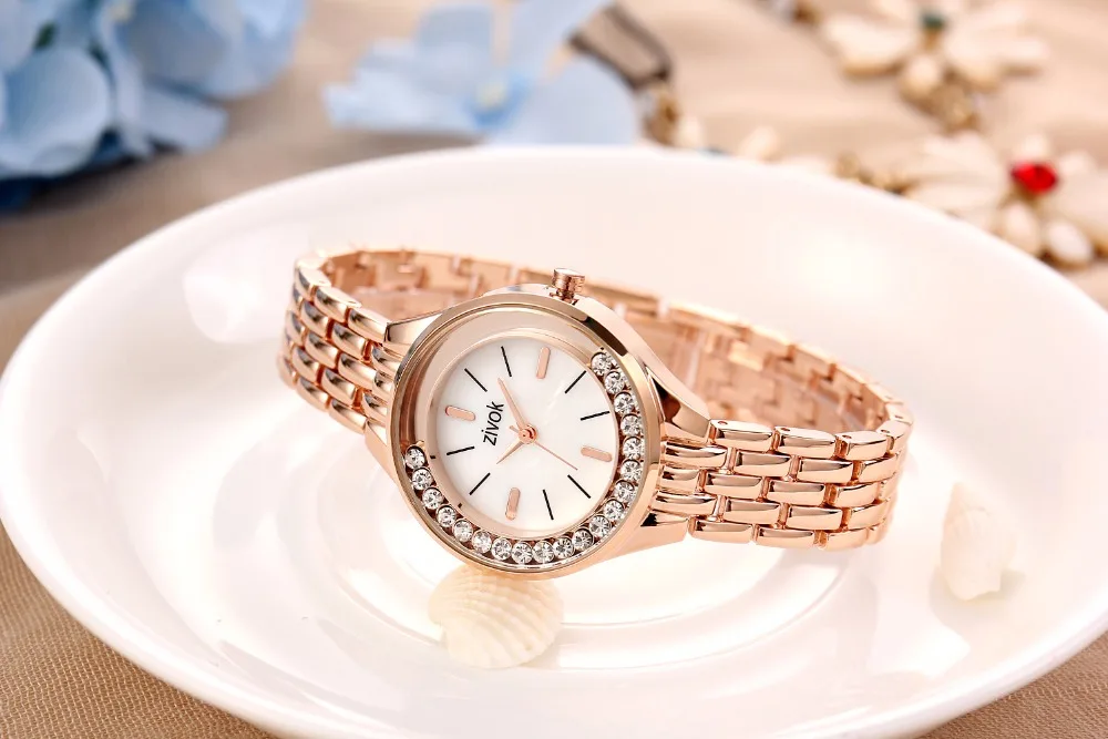 Montre Femme zivok Лидирующий бренд роскошные женские часы модные из нержавеющей стали