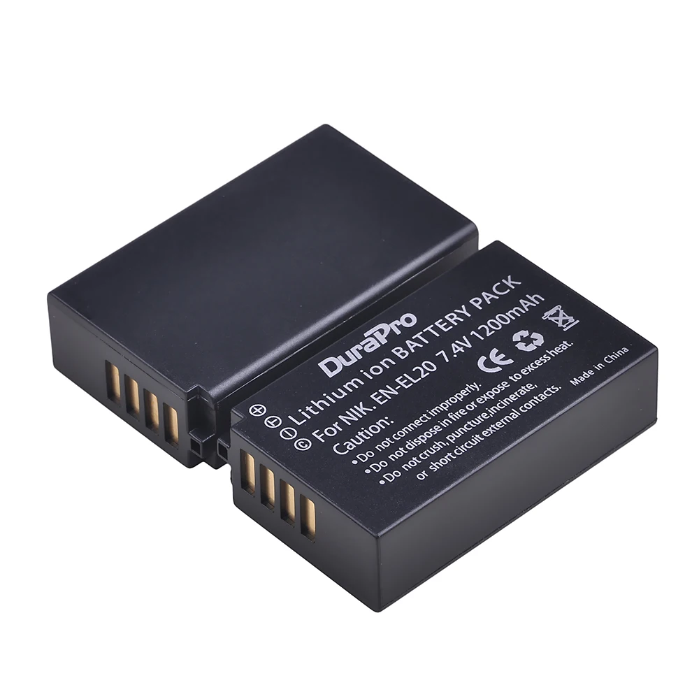 Аккумуляторная батарея Durapro для фотоаппарата 2 шт. 1200 мАч с ЖК-дисплеем USB зарядное