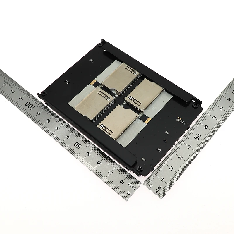 Оптовая продажа 4 порта SD SDHC MMC для SATA адаптер конвертер Поддержка всех карт|Платы