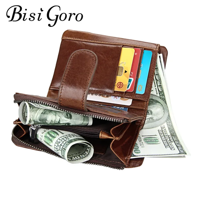 Кошелек мужской из натуральной кожи с отделением для монет | Багаж и сумки