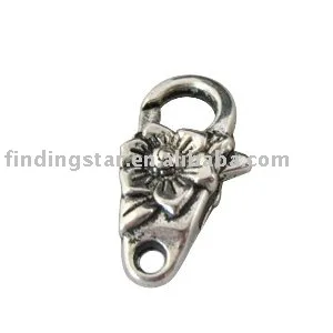 FREE SHIPPING 50PCS Tibetan Silver Flower lobster clasp Clasp28 | Украшения и аксессуары