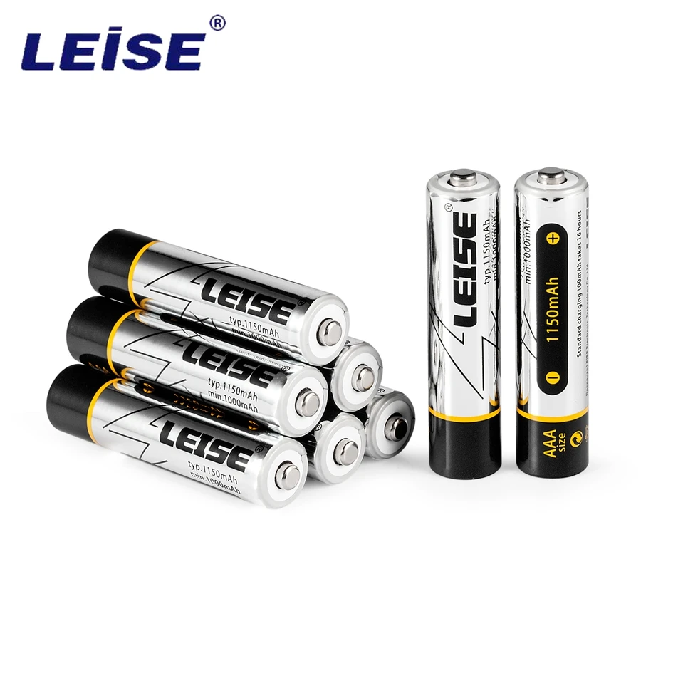 Leise 8 шт. 1.2В NIMH 3A 1150 мАч AAA Батарея перезаряжаемые батареи ni mh для дистанционного