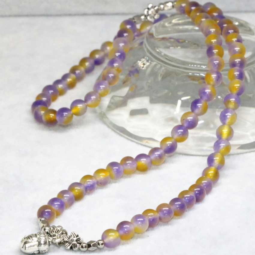 Оптовая цена разноцветные искусственные камни халцедон 6 мм круглые бусины