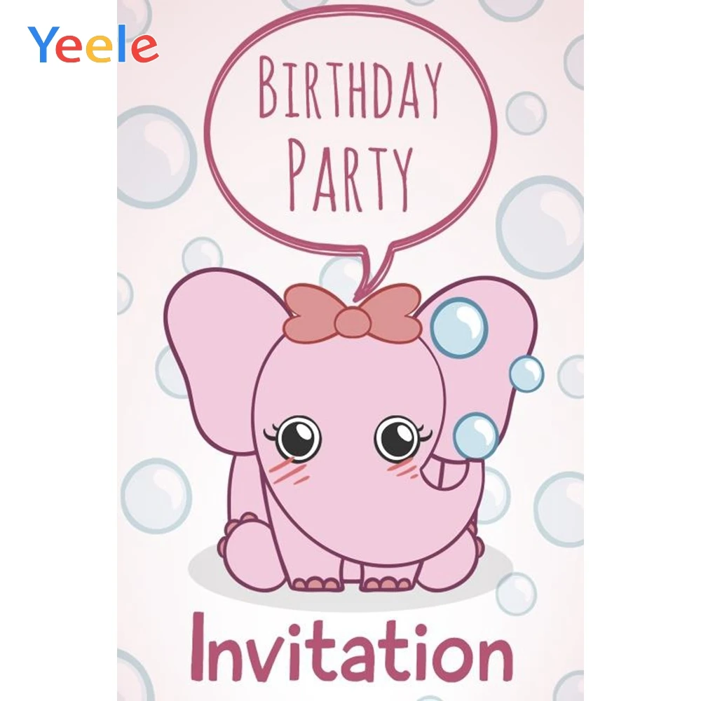 Yeele детский фон для студийной фотосъемки с изображением слона на день рождения -