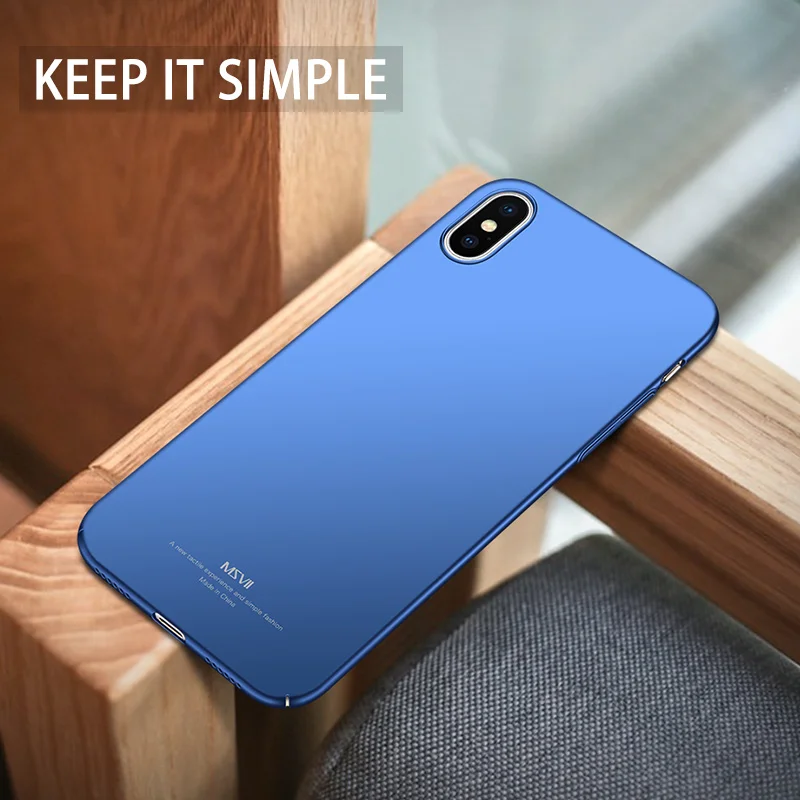 MSVII чехол для телефона iPhone Xs Max XR XS тонкий матовый противоударный X Coque с полной